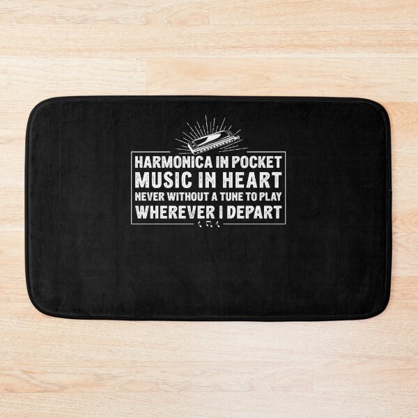 Item preview, Harmonica In Pocket Music In Heart Funny Mouth Organ designed and sold by StrongShirts.