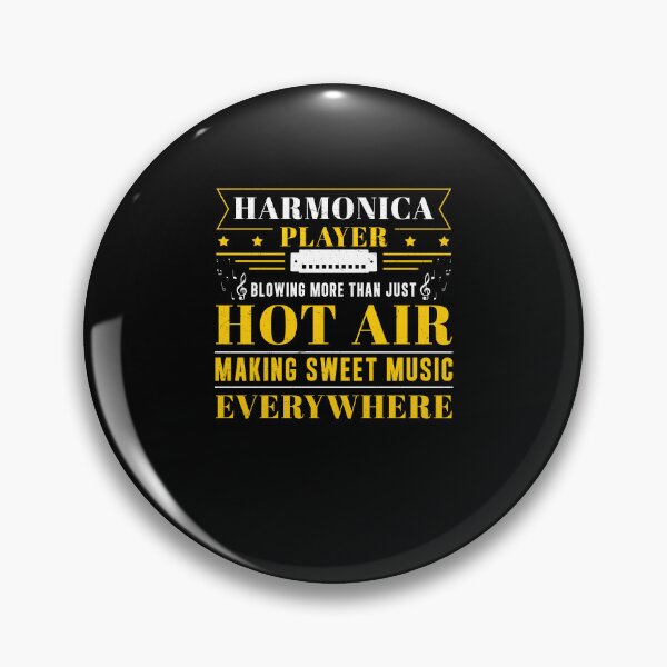 Item preview, Harmonica Blowing More Than Just Hot Air Funny Mouth Organ designed and sold by StrongShirts.