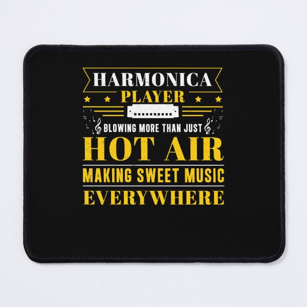 Item preview, Harmonica Blowing More Than Just Hot Air Funny Mouth Organ designed and sold by StrongShirts.