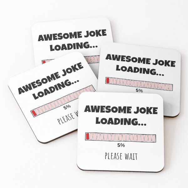 Item preview, Awesome Joke Loading... Please wait | Funny and witty loading bar text design designed and sold by ArtworkbyEmmy.