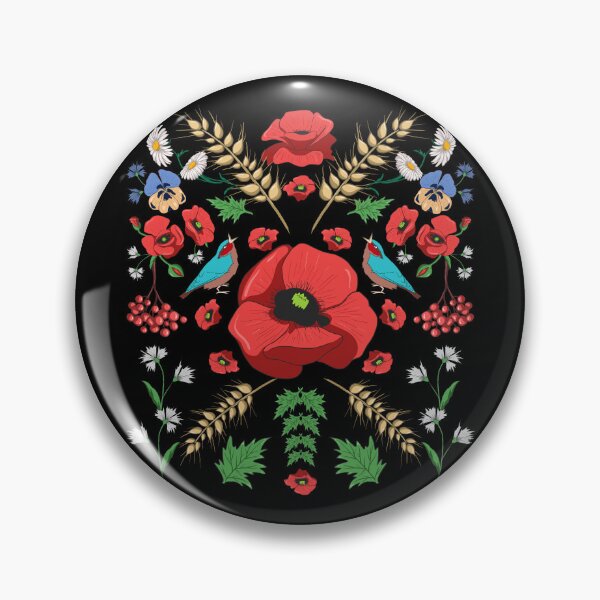 Item preview, Red Poppies Ukraine - Retro Floral Ukrainian Vyshyvanka designed and sold by r-silver.