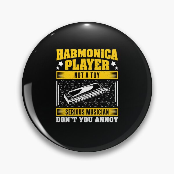 Item preview, Harmonica Not A Toy Serious Musician Funny Mouth Organ designed and sold by StrongShirts.
