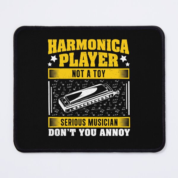 Item preview, Harmonica Not A Toy Serious Musician Funny Mouth Organ designed and sold by StrongShirts.