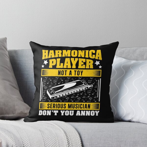 Item preview, Harmonica Not A Toy Serious Musician Funny Mouth Organ designed and sold by StrongShirts.