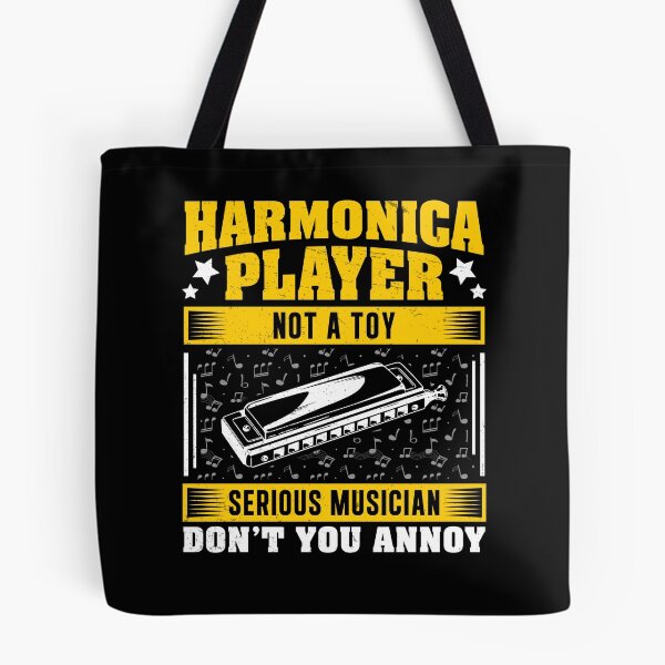Item preview, Harmonica Not A Toy Serious Musician Funny Mouth Organ designed and sold by StrongShirts.
