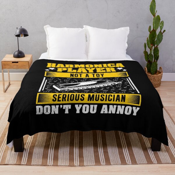 Item preview, Harmonica Not A Toy Serious Musician Funny Mouth Organ designed and sold by StrongShirts.