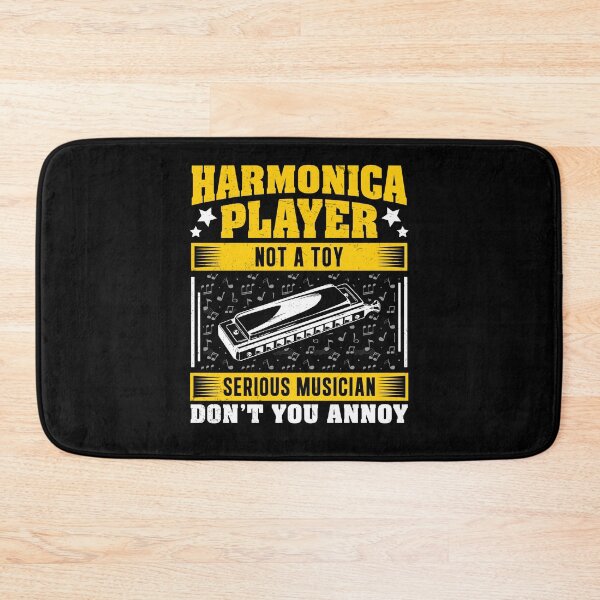 Item preview, Harmonica Not A Toy Serious Musician Funny Mouth Organ designed and sold by StrongShirts.