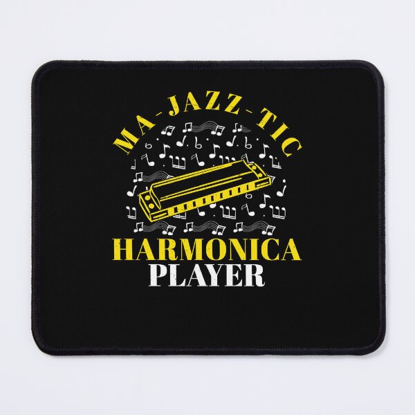 Item preview, Harmonica Ma-Jazz-Tic Harmonica Player Funny Mouth Organ designed and sold by StrongShirts.