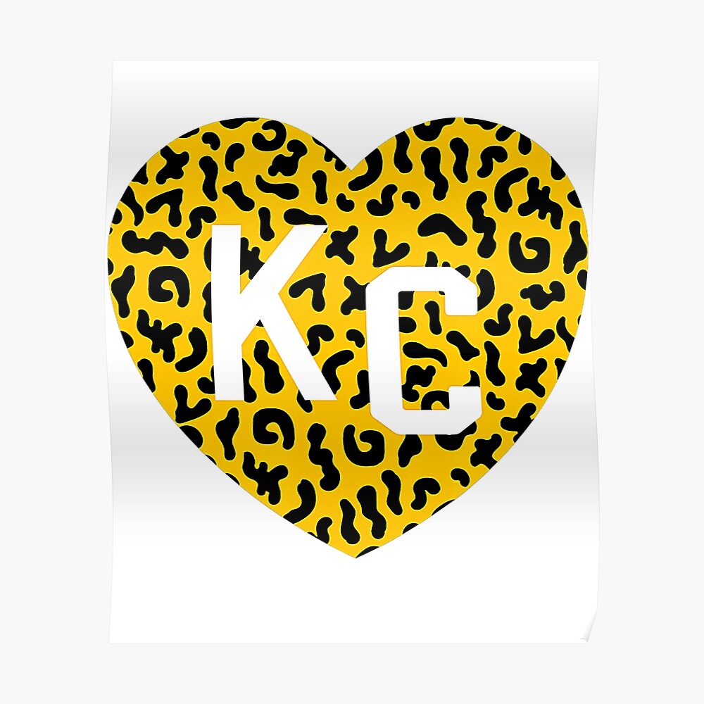  KC Red & Yellow Heart Kansas City Red/yellow heart kc red kc  Sweatshirt : Clothing, Shoes & Jewelry