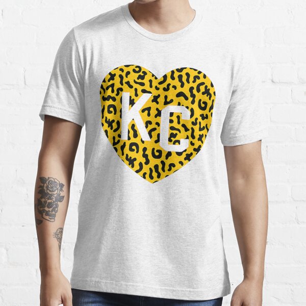 TheLLCo Leopard Heart Kansas City, KC Heart Shirt Tshirt