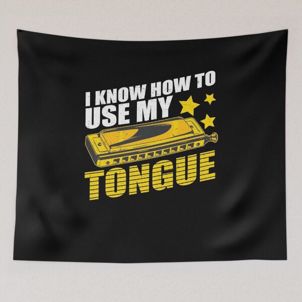 Item preview, Harmonica I Know How To Use My Tongue Funny Mouth Organ designed and sold by StrongShirts.