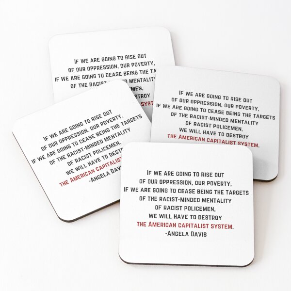 Item preview, Angela Davis Destroy the American Capitalist System Quote designed and sold by BluebellPainter.