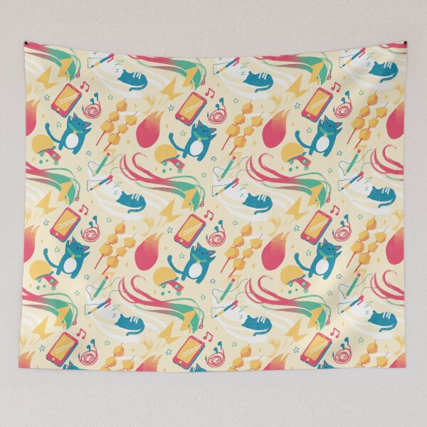 Item preview, cute vibrant doodle pattern designed and sold by ado-mi.