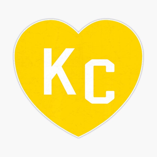  KC Red & Yellow Heart Kansas City Red/yellow heart kc red kc  Sweatshirt : Clothing, Shoes & Jewelry