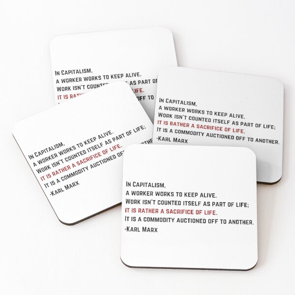 Item preview, Karl Marx Work is a Commodity Quote designed and sold by BluebellPainter.