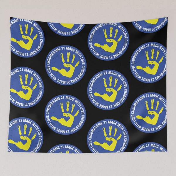 Item preview, Chromosome 21 Made With Love Baby Hand Print Down Syndrome Awareness designed and sold by GravitiTees.