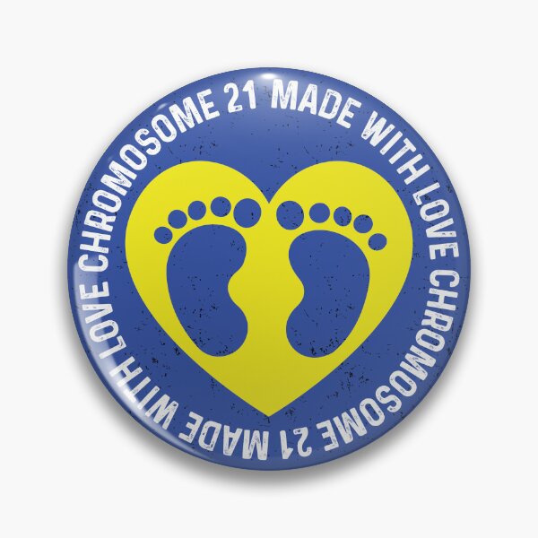 Item preview, Chromosome 21 Made With Love Baby Feet In Heart Down Syndrome Awareness designed and sold by GravitiTees.