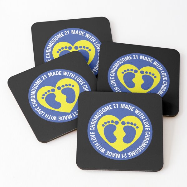 Item preview, Chromosome 21 Made With Love Baby Feet In Heart Down Syndrome Awareness designed and sold by GravitiTees.
