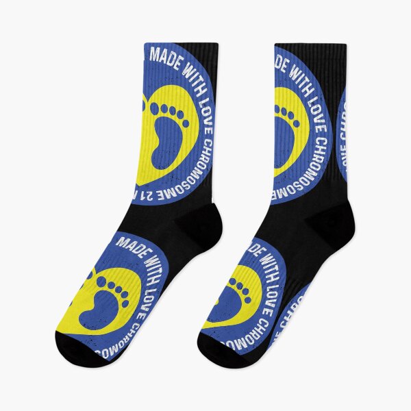Item preview, Chromosome 21 Made With Love Baby Feet In Heart Down Syndrome Awareness designed and sold by GravitiTees.