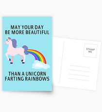 Postales Que tu día sea más hermoso que un arco iris de pedo unicornio