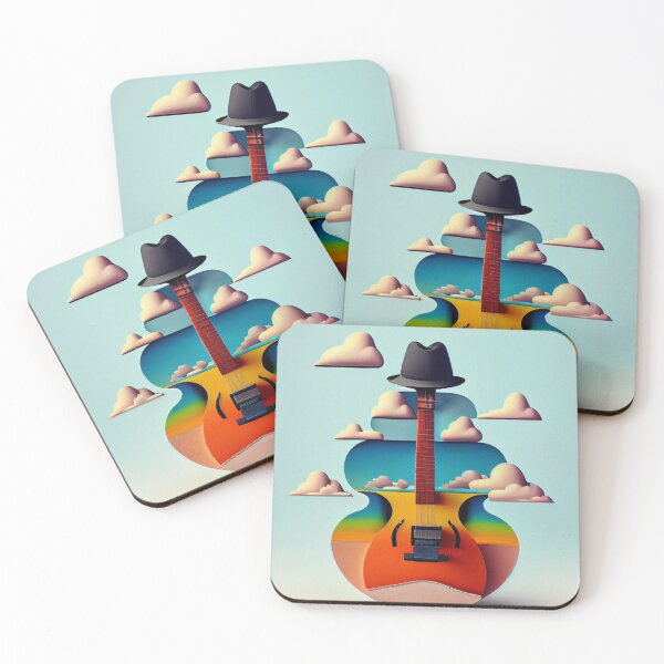 Item preview, Surrealistic Guitar with a Black Hat designed and sold by KOTOdesign.