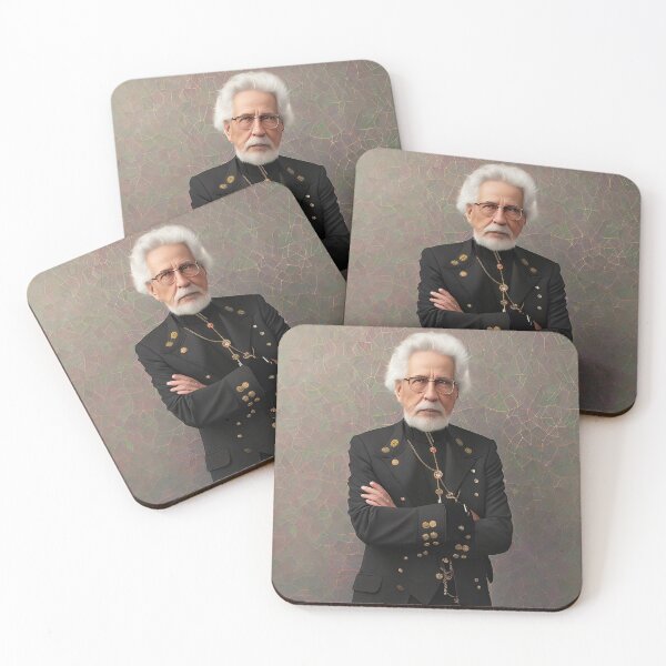Item preview, Distinguished Old Man with White Hair and Glasses designed and sold by KALEIDOSCOPE UK.