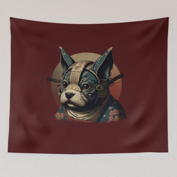 Item preview, French Bulldog Samurai Assassin Inspired by Hokusai designed and sold by Crinkl.