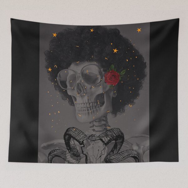 Item preview,  Cool Skull With Red Rose - Floral Skull - Skull With Roses designed and sold by The Red Nox.