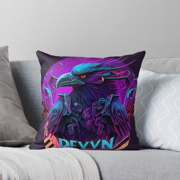Item preview, Viking Odin Raven Vaporwave Art Print designed and sold by Joyfulimaginery.