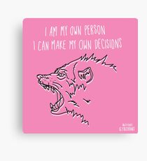 My Own Person Canvas Print