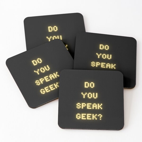 Item preview, Do you speak geek? 1980s influenced design designed and sold by RetroDesignsNW.