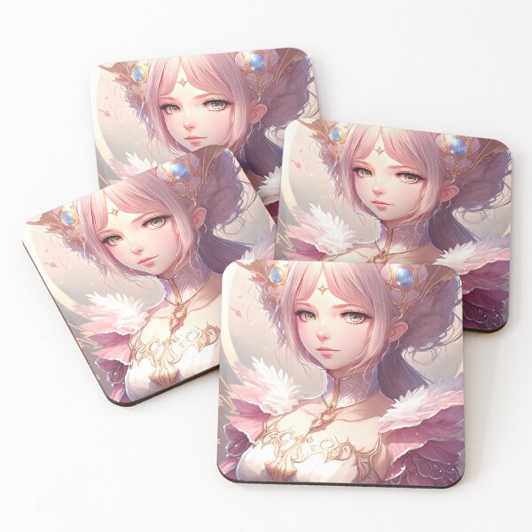 Item preview, A fantasy elf female cleric in a pink pastel dress designed and sold by PJGartui.