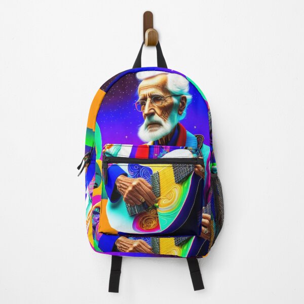 Item preview, Old Man with White Hair Playing the Guitar in Highly Coloured Landscape designed and sold by KALEIDOSCOPE UK.