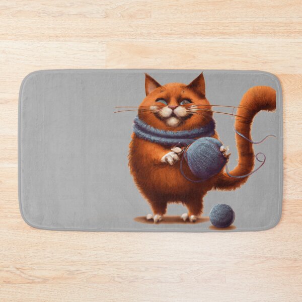 Item preview, Funny And Cute Cat With A Ball Of Wool designed and sold by Color-Me-Blue.