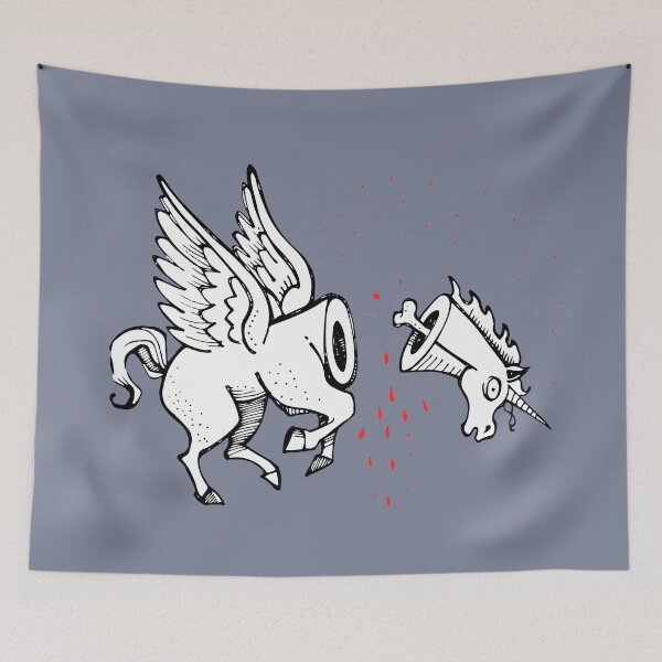 Item preview, Beheaded unicorn vector illustration designed and sold by Bernardo Ramonfaur.