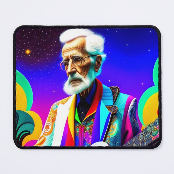 Item preview, Old Man with White Hair Playing the Guitar in Highly Coloured Landscape designed and sold by KALEIDOSCOPE UK.