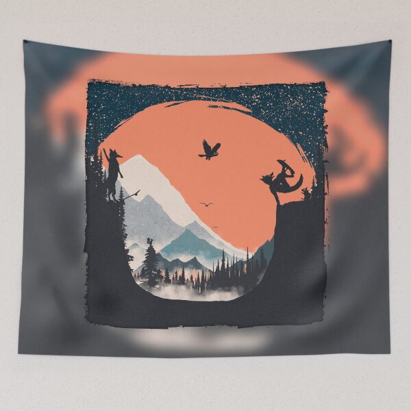 Item preview, Orange Moon and Skater Fox Punk  designed and sold by tabemisa.