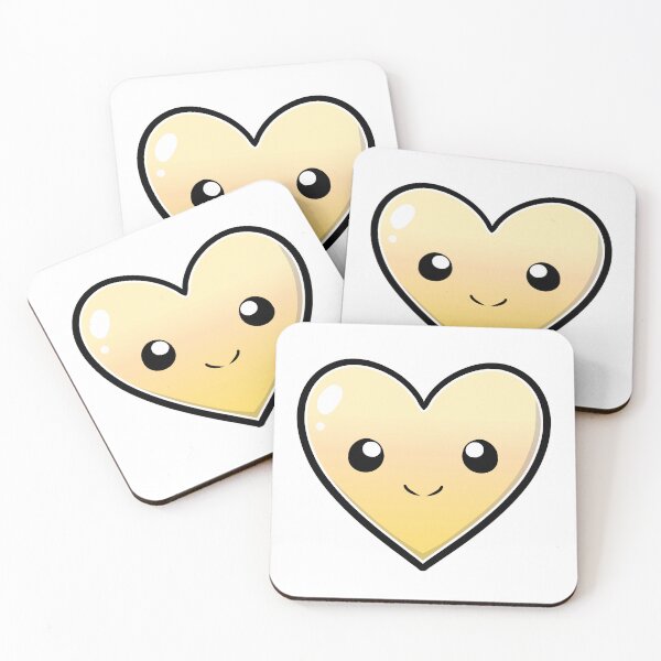 Item preview, Cute Cartoon Coloured Heart - Yellow designed and sold by HJacka.