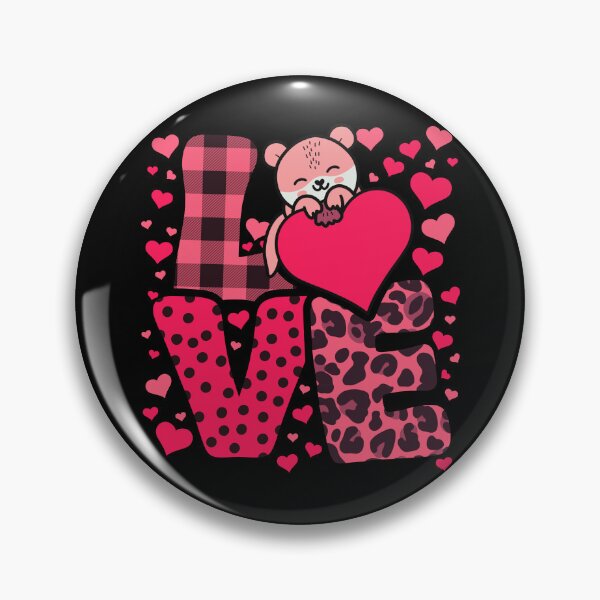 Item preview, Cute Kawaii Valentine Sea Otter Love Hearts Valentines Day designed and sold by JokeGysen.
