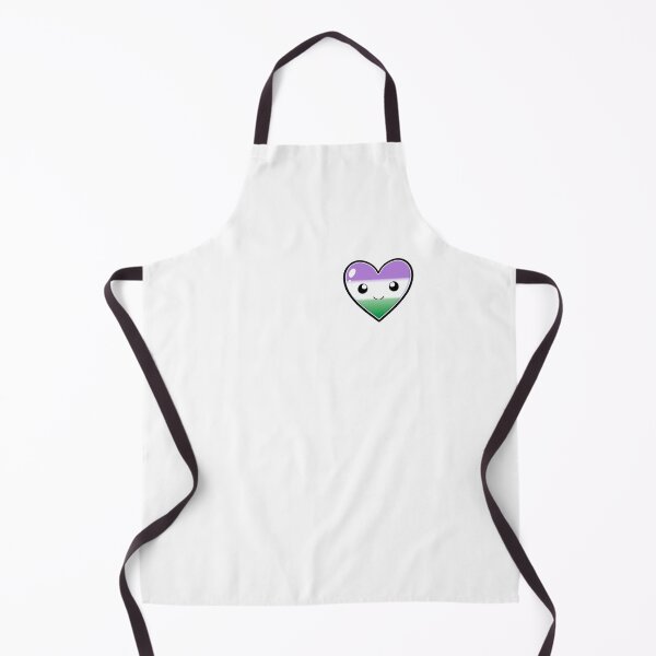 Item preview, Cute Cartoon Coloured Heart - Genderqueer flag designed and sold by HJacka.