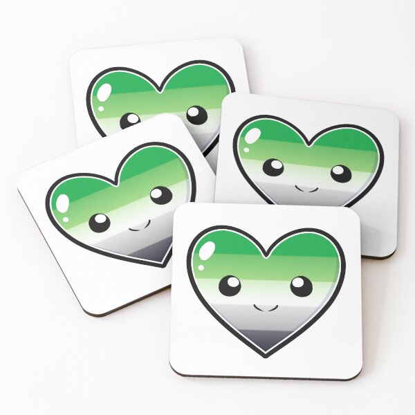 Item preview, Cute Cartoon Coloured Heart - Aromantic flag designed and sold by HJacka.