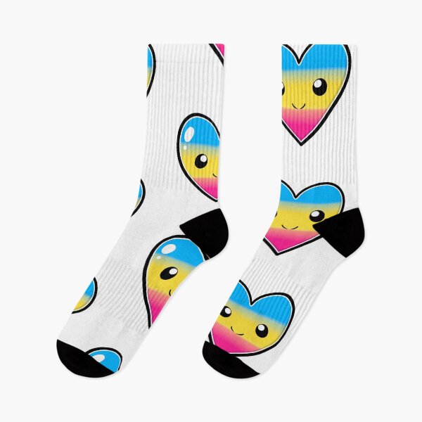Item preview, Cute Cartoon Coloured Heart - Pansexual flag designed and sold by HJacka.
