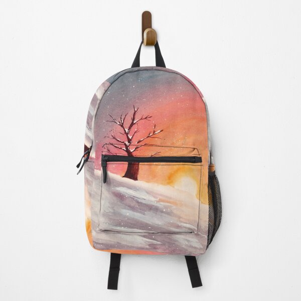 Item preview, Winter Sunset Tree Landscape - Watercolour Painting designed and sold by Pattokarts.