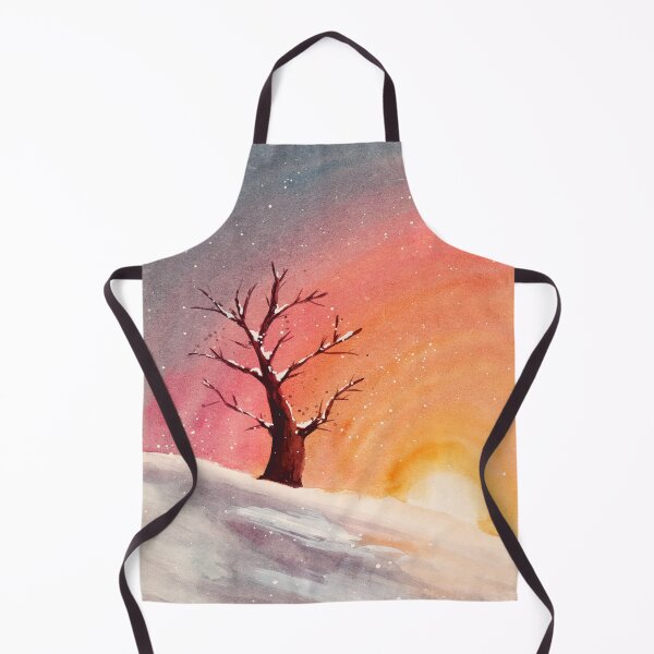 Item preview, Winter Sunset Tree Landscape - Watercolour Painting designed and sold by Pattokarts.