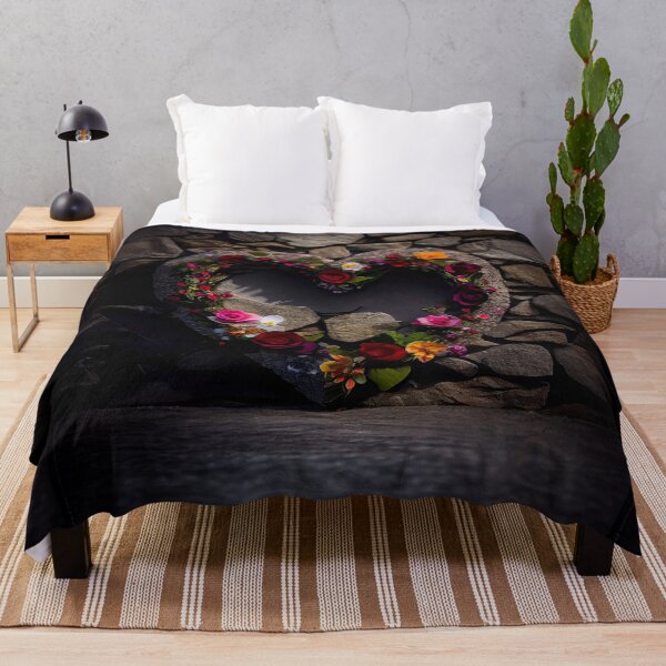 Item preview, floral heart ring design on a stone wall, both vintage and modern floral wallpaper background new for 2023 designed and sold by GeoffBeattie.