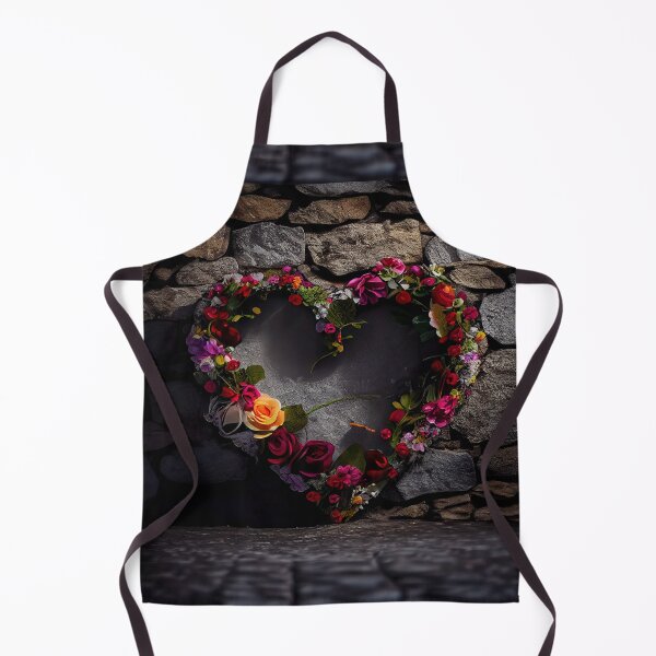 Item preview, floral heart ring design on a stone wall 2 both vintage and modern floral wallpaper background new for 2023 designed and sold by GeoffBeattie.