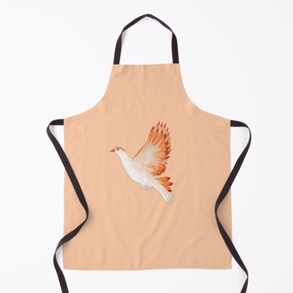 Item preview, Watercolor illustration of birds in flight with orange feathers designed and sold by UnaWu533.
