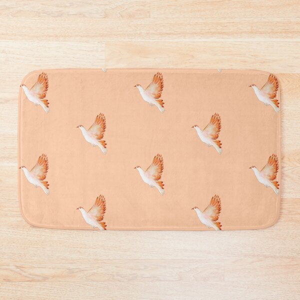 Item preview, Watercolor illustration of birds in flight with orange feathers designed and sold by UnaWu533.