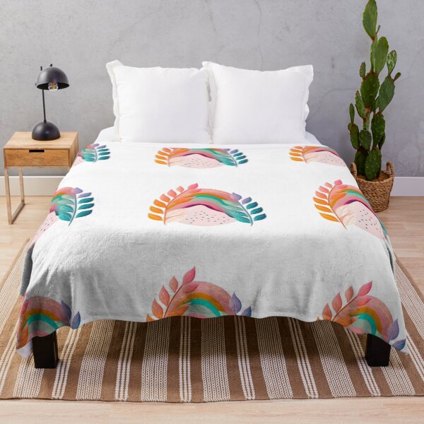 Item preview, Abstract Fantasy Boho Rainbow With Leaves designed and sold by lugillustration.