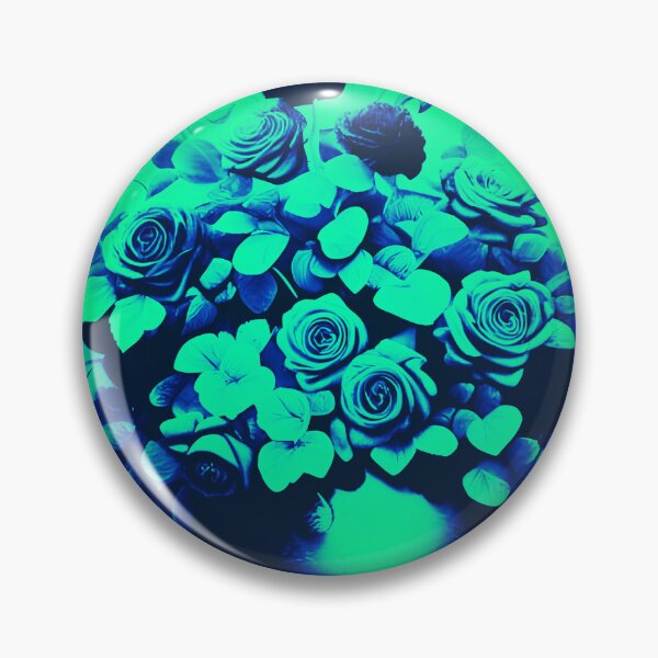 Item preview, Blue and Green Abstract Roses in Vase designed and sold by asurtiumgreen.